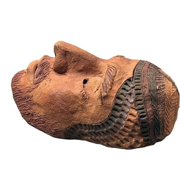 Vintage Southwestern Hand Sculpted Spirit Mask Hallmarked Birdsong Face Mask - Picture 3 of 11